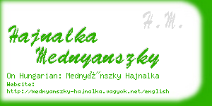 hajnalka mednyanszky business card